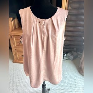 Size Large silky rose gold sleeveless top from CAbi